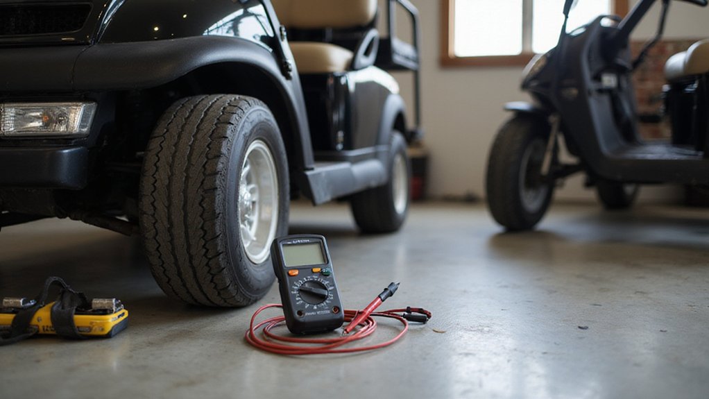testing golf cart batteries